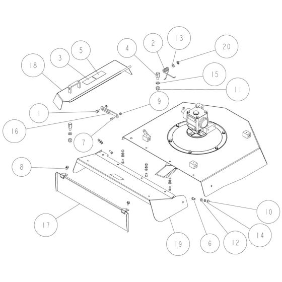 Cutting Parts, Cover Assembly -1 for OREC GR703A Mower