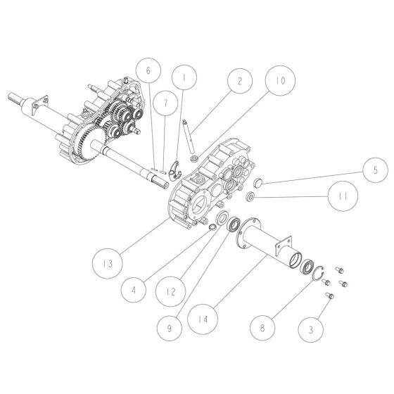 Transmission Assembly -2 for OREC GR703A Mower