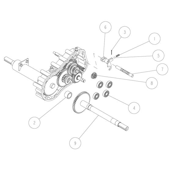 Transmission Assembly -3 for OREC GR703A Mower