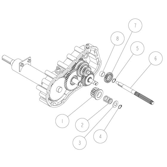 Transmission Assembly -4 for OREC GR703A Mower