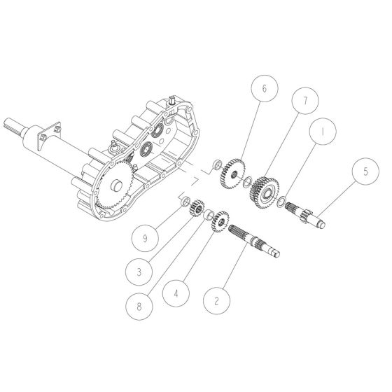 Transmission Assembly -6 for OREC GR703A Mower