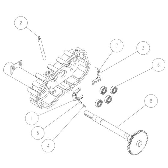 Transmission Assembly -7 for OREC GR703A Mower