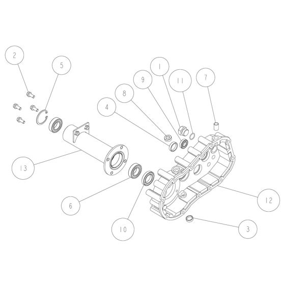 Transmission Assembly -8 for OREC GR703A Mower