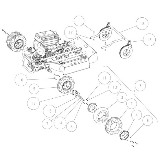 Frame Assembly -3 for OREC GR703A Mower