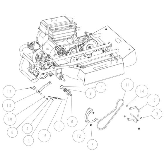 Frame Assembly -4 for OREC GR703A Mower