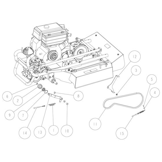 Frame Assembly -5 for OREC GR703A Mower