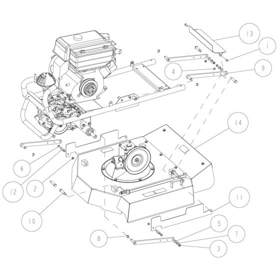 Frame Assembly -7 for OREC GR703A Mower