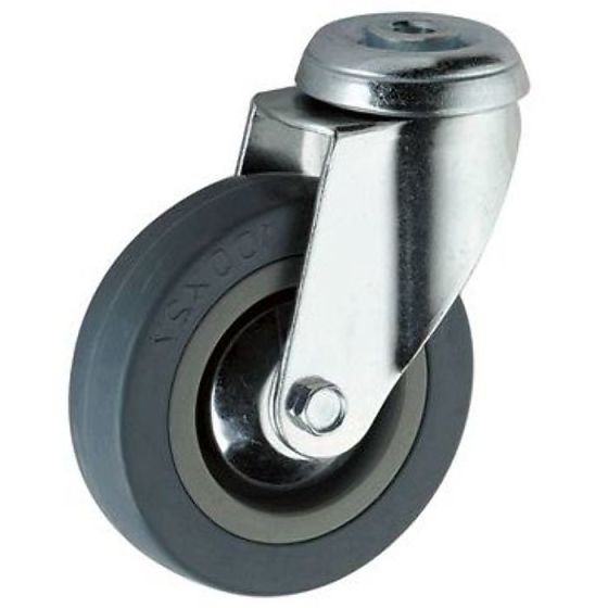 3" Grey Rubber Swivel Castor Wheel