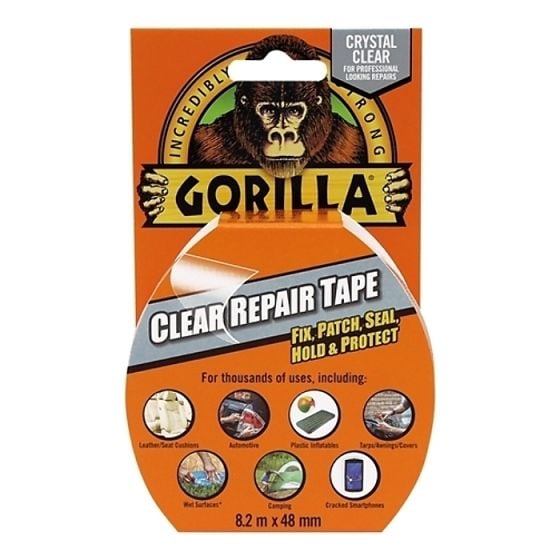 Gorilla Tape Clear Repair 48mm x 8.2m by Gorilla Glue - 3044701