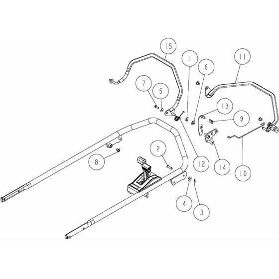 Handle Assembly -1 for OREC GRH537PRO Mower