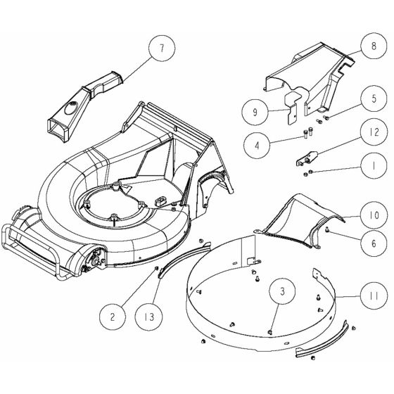 Safety Cover Assembly -1 for OREC GRH537PRO Mower