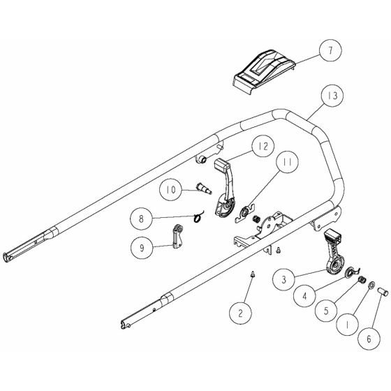 Handle Assembly for OREC GRH537PRO Mower