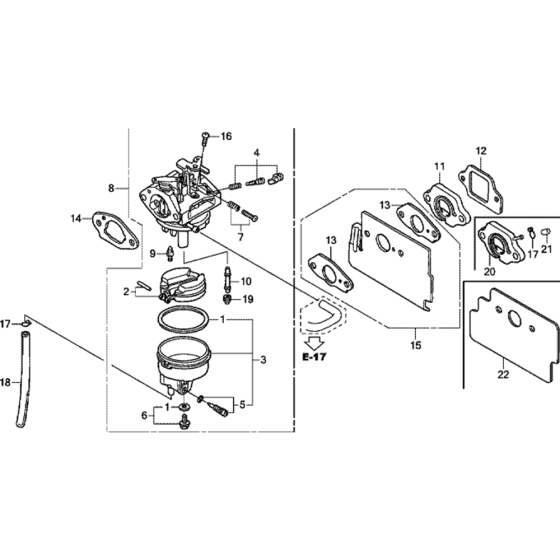 Carburettor Assembly for Honda GS160A (GCABA) Engines