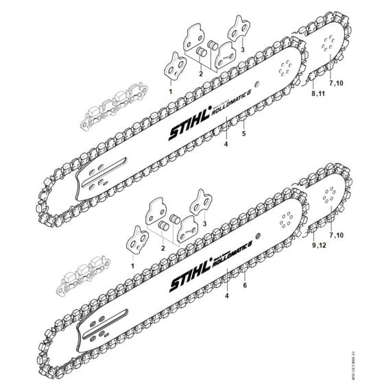 Guide bar, chain for Stihl GS461 Concrete Cutter Chainsaw