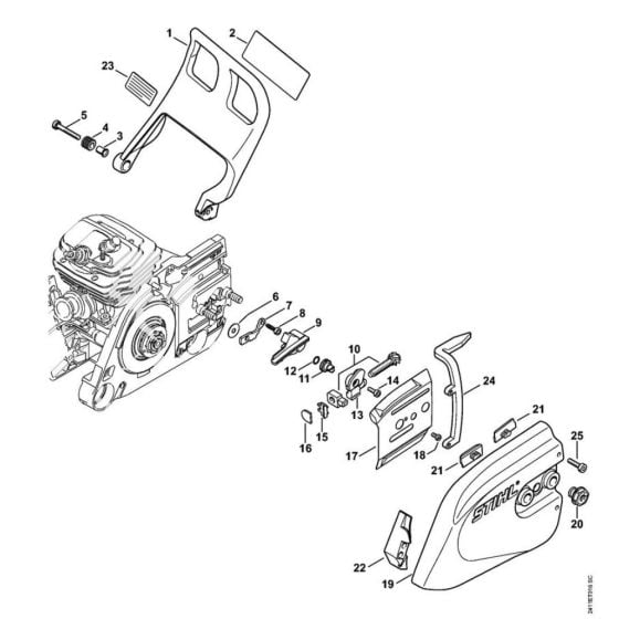 Hand guard, Chain sprocket cover for Stihl GS461 Concrete Cutter Chainsaw