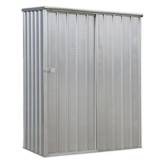 Galvanized Steel Shed 1.5 x 0.8 x 1.9mtr Sliding Door Sealey Part No. GSS150819SL