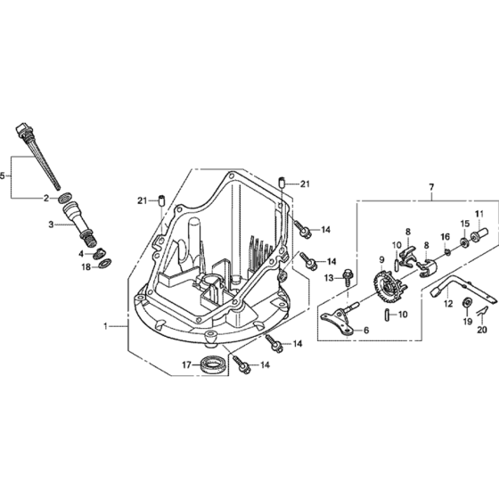 Oil Pan Assembly for Honda GSV160A (GJABA) Engines