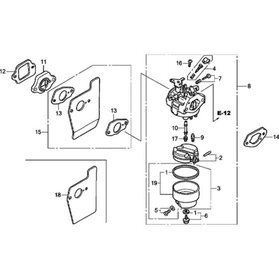 Carburettor Assembly for Honda GSV160A (GJABA) Engines