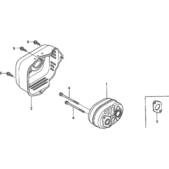 Muffler Assembly for Honda GSV160A (GJABA) Engines