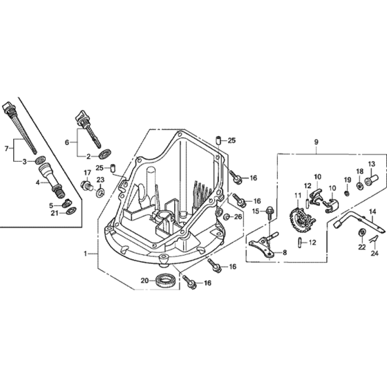 Oil Pan Assembly for Honda GSV190A (GJACA) Engines