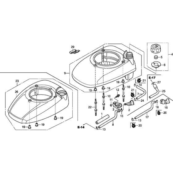 Fan Cover Assembly for Honda GSV190A (GJACA) Engines