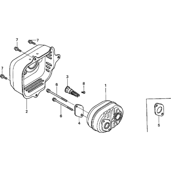 Muffler Assembly for Honda GSV190A (GJACA) Engines