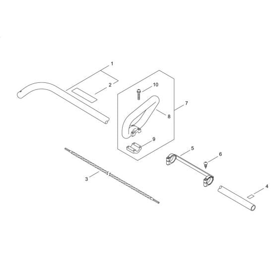 Main Pipe, Handle for ECHO GT-222ES Brushcutter