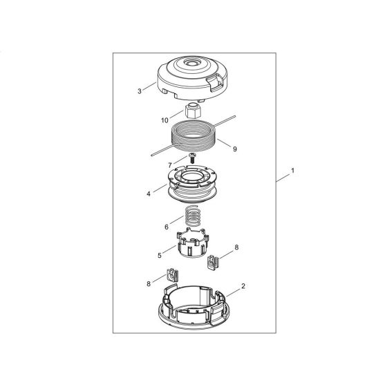 Nylon Cutting Head for ECHO GT-222ES Brushcutter