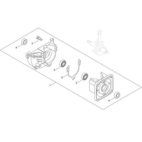 Crankcase for ECHO GT-222ES Brushcutter