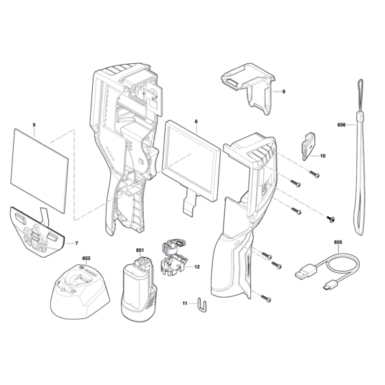 Thermo Camera Assembly for Bosch GTC 400 C