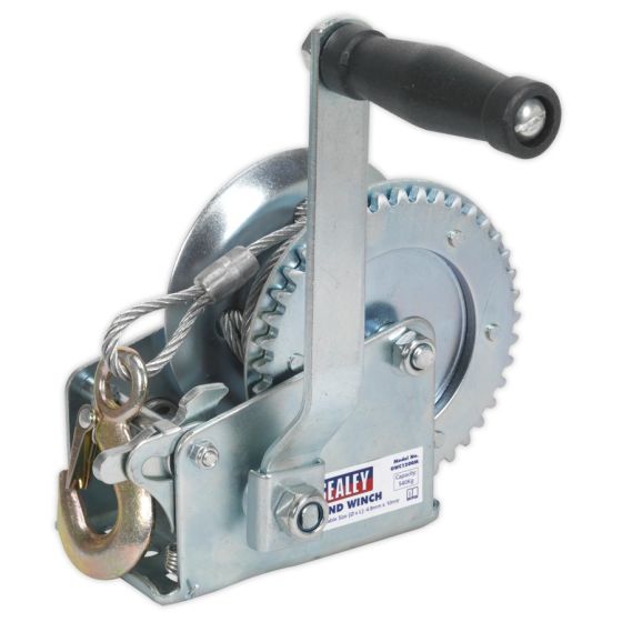 Geared Hand Winch 540kg Capacity with Cable Sealey Part No. GWC1200M