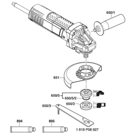 Main Assembly-1 for Bosch GWS 9-115 S (3 601 C96 171) Angle Grinders