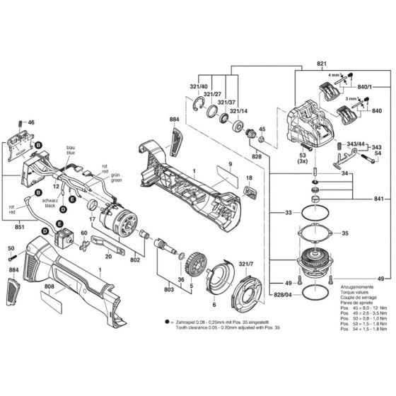 Bosch GWX-18V-10 Assembly