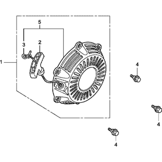 Recoil Starter Assembly for Honda GX100U (GCAGK) Engines