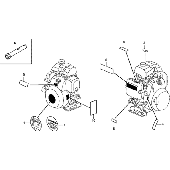 Label / Tool Assembly for Honda GX100U (GCAGK) Engines