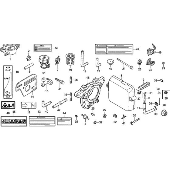 Other Parts Assembly for Honda GX100U (GCAGK) Engines