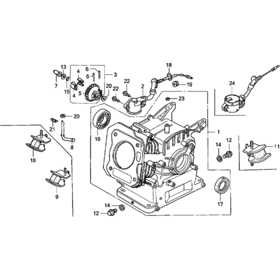 Cylinder Barrel Assembly for Honda GX120K1 (GC01) Engines