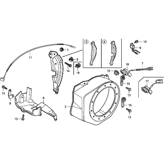 Fan Cover Assembly for Honda GX120K1 (GC01) Engines