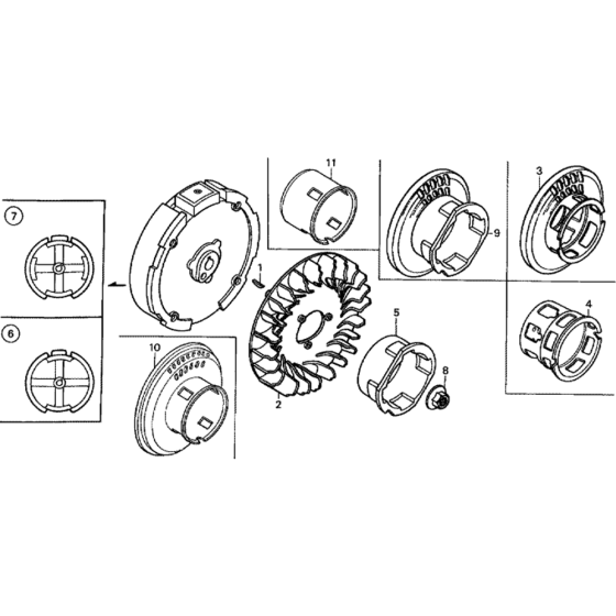 Flywheel Assembly for Honda GX120T2 (GCBNT) Engines