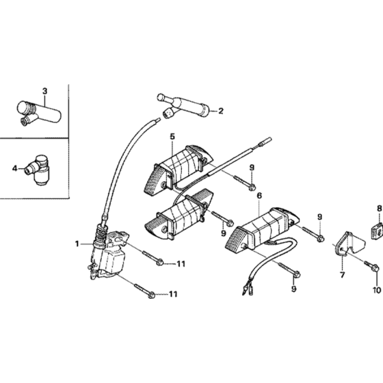 Ignition Coil Assembly for Honda GX120U1 (GCAHK) Engines