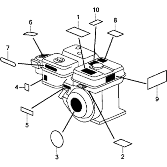 Label Assembly for Honda GX120UT2 (GCBMT) Engines