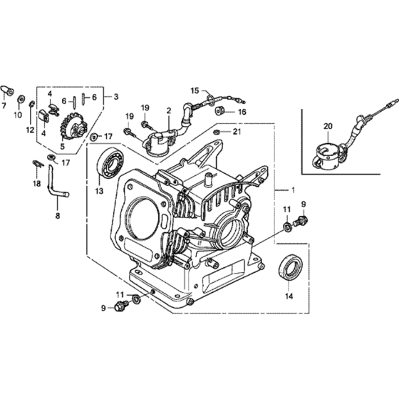 Cylinder Barrel Assembly for Honda GX120UT2 (GCBMT) Engines