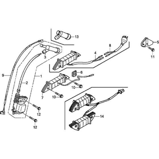 Ignition Coil Assembly for Honda GX160H1 (GCAAH) Engines