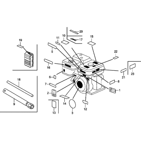 Label / Tool Assembly for Honda GX160H1 (GCAAH) Engines