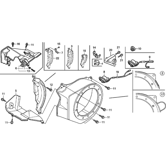 Fan Cover Assembly for Honda GX160H1 (GCAAH) Engines