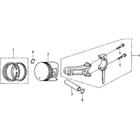 Piston Assembly for Honda GX160K1 (GC02) Engines