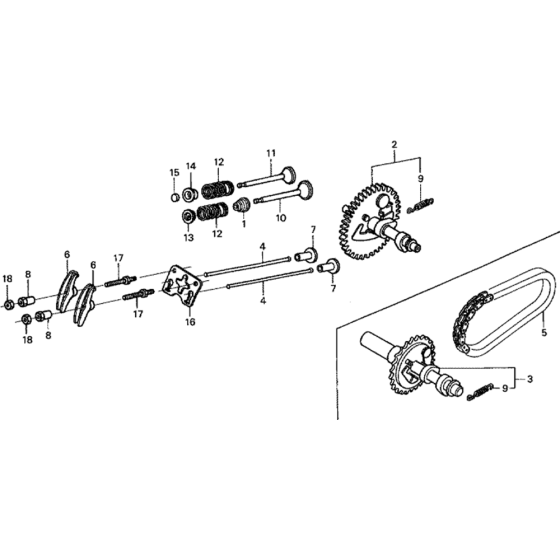 Camshaft Assembly for Honda GX160K1 (GC02) Engines