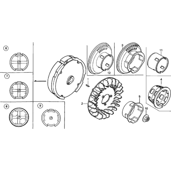 Flywheel Assembly for Honda GX160K1 (GC02) Engines