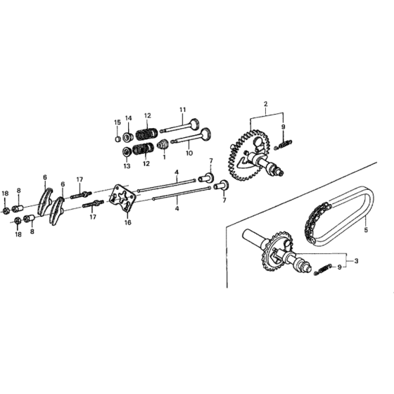 Camshaft Assembly for Honda GX160K1 (GCAAK) Engines