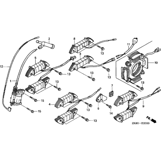 Ignition Coil Assembly for Honda GX160K1 (GDAA) Engines